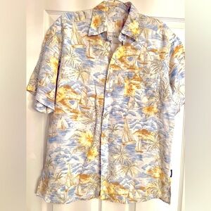 Men's 'Alex Cannon' Hawaiian Short Sleeve Shirt. Sz Large. Button up.